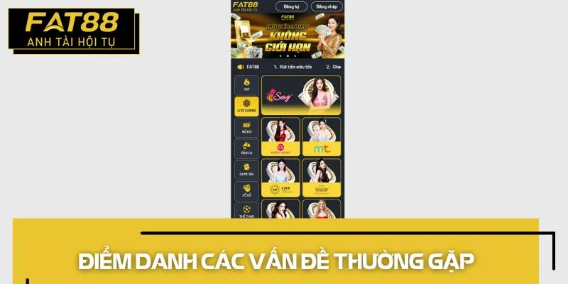 đăng nhập các vấn đề