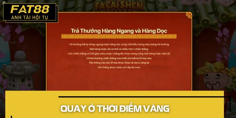 nổ hũ thần tài thời điểm